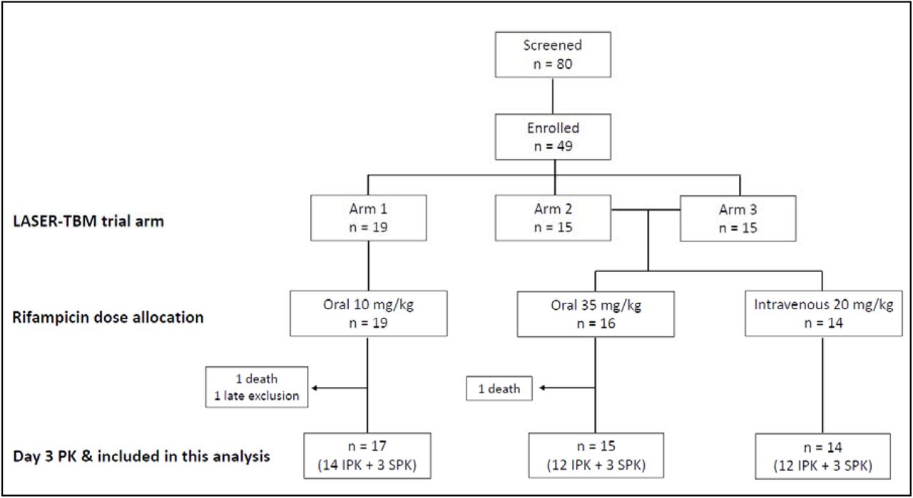 Plasma Pharmacokinetics Of High Dose Oral Versus Intravenous Rifampicin In Patients With Tuberculous Meningitis A Randomized Controlled Trial Medrxiv