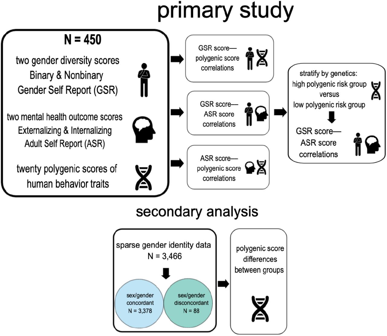 Dimensional gender diversity is associated with greater polygenic